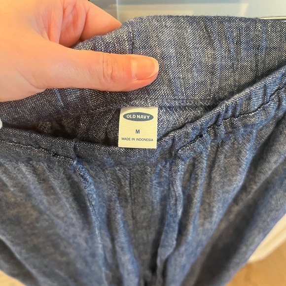 Linen Blend Wide Leg Pants - Picture 2 of 3